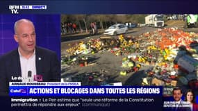 Arnaud Rousseau (président de la FNSEA): "La colère qui s'exprime quand on vide des camions doit être entendue rapidement"