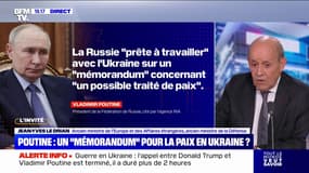 Appel entre Trump et Poutine: pour Jean-Yves Le Drian, ancien ministre de la Défense, "ça fait trois ans" que le président russe "répète la même chose"