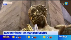 La Seyne-sur-Mer: les statues d'une église restaurées après un projet mené par des élèves