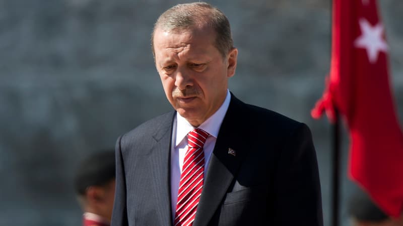 Recep Rayyip Erdogan en visite officielle au Mexique, le 12 février 2015.