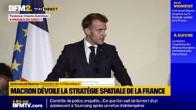 "La guerre de demain commencera dans l'espace, soyons prêts", dit Emmanuel Macron depuis Toulouse