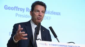 L'ex-président du Medef, Geoffroy Roux de Bézieux, le 12 juillet 2022 à Paris 