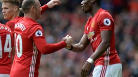 Wayne Rooney et Paul Pogba