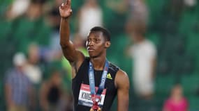Erriyon Knighton sur le podium du 200 mètres des Trials US