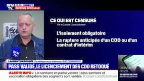 Laurent Degousée (SUD Commerce) sur le pass sanitaire: "On pense que cela va générer des tensions" sur les lieux de travail