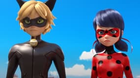 Chat Noir et Ladybug, les deux héros de "Miraculous", l'une des marques d'animation française qui connaît un grand succès à l'étranger.