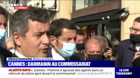 Policiers agressés à Cannes: l'assaillant est "un ressortissant qui a un passeport algérien (...) et n'a aucun casier judiciaire en France", explique Gérald Darmanin