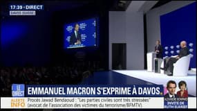 Macron ironise sur Trump à Davos: "Vous n'avez pas invité un climato-sceptique, cette année"