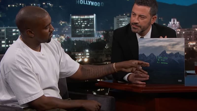 Kanye West et Jimmy Kimmel sur la chaîne ABC, jeudi 9 août