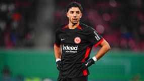 Omar Marmoush avec l'Eintracht Francfort, à Leipzig le 4 décembre 2024