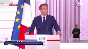 Cérémonie d'investiture: Emmanuel Macron veut "un nouveau contrat politique, social et écologique"