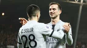 Les Espagnols Carlos Soler et Fabian Ruiz avec le PSG en mars 2023