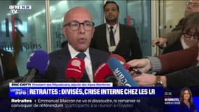 "Je respecte la position de ceux qui ont fait un choix différent par leur vote": Éric Ciotti, au lendemain du vote des motions de censure