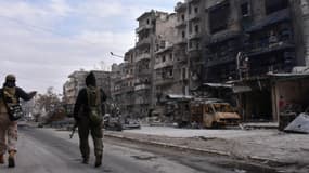 Des forces gouvernementales à Alep Est, le 23 décembre.