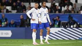 Bradley Barcola et Kylian Mbappé, ici face au Luxembourg, le 9 juin 2024, devraient débuter contre la Pologne ce mardi, à l'Euro 2024.