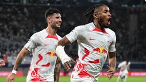 Christopher Nkunku lors de Leipzig-Real Madrid