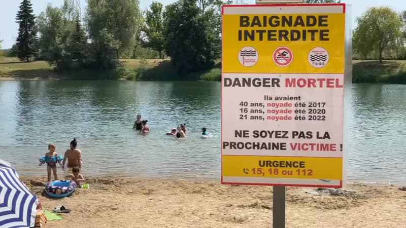 Seine-et-Marne: la base de loisirs de Varennes-sur-Seine prise d'assaut malgré la baignade interdite