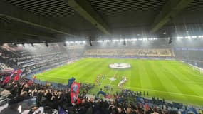 L'impressionnant tifo des supporters parisiens à l'entrée des joueurs lors de PSG-Manchester City, le 22 janvier 2025.