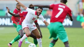 Anis Ben Slimane avec la Tunisie contre la Namibie pendant la CAN, le 16 janvier 2024