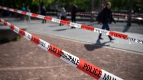 Un cordon de sécurité de la police municipale, à Genève, en Suisse, le 16 avril 2020. (photo d'illustration) 