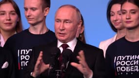 Vladimir Poutine à Moscou le 17 mars 2024