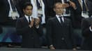 Nasser al-Khelaïfi et Aleksander Ceferin pendant la Supercoupe d'Europe entre le PSG et Tottenham, le 14 août 2025