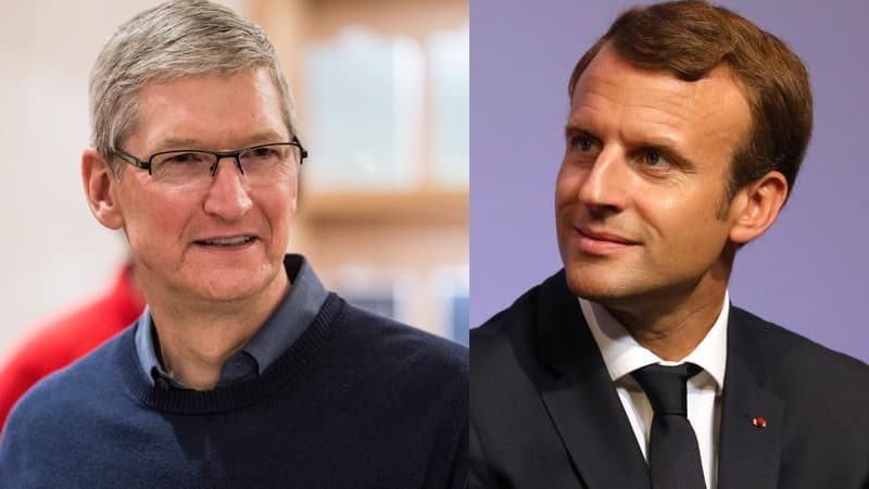 La rencontre entre Tim Cook et Emmanuel Macron a eu lieu à la demande du patron d'Apple