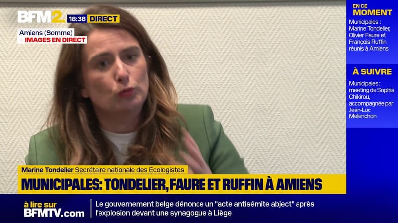 Marine Tondelier, secrétaire nationale des Écologistes, dénonce le "double piège tendu" par Jean-Luc Mélenchon et la droite