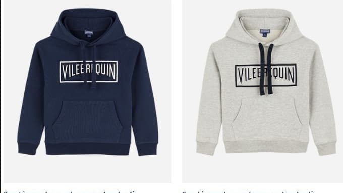 Deux sweats à capuche en vente sur le site de la marque Vilebrequin font l'objet d'un rappel de produits.