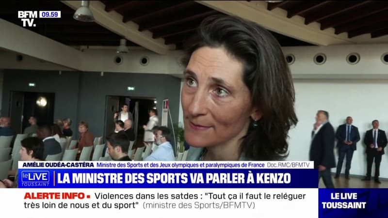Amélie Oudéa-Castéra Kenzo sur Kenzo, agressé lors du match entre l'OM et Ajaccio: 