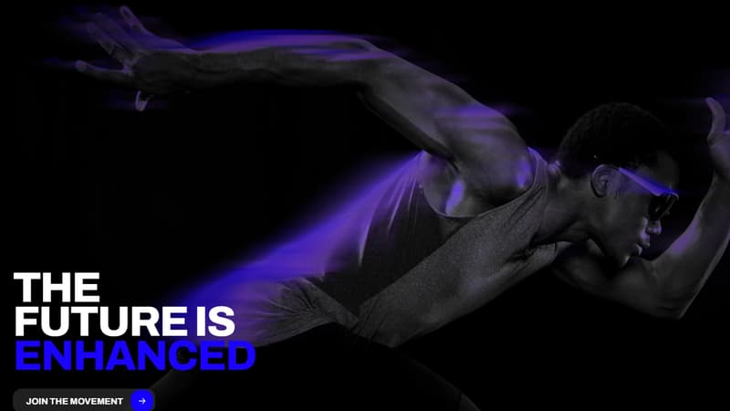 La page d'accueil du site des Enhanced Games, surnommés "Jeux des dopés" par ses détracteurs.
