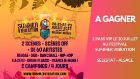 A gagner : 2 pass VIP au festival Summer Vibration le 20 juillet