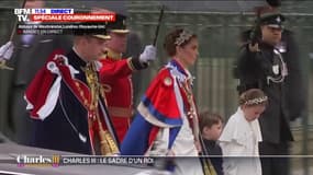 Le prince William et la princesse Kate arrivent à l'abbaye de Westminster avec leurs enfants pour le couronnement de Charles III