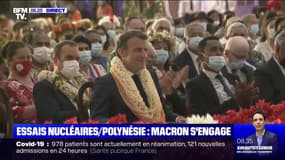 Essais nucléaires: Emmanuel Macron s'engage à la "transparence" en Polynésie
