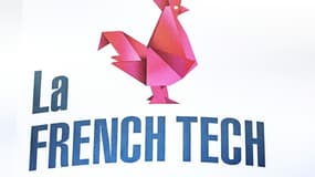 Logo de la French Tech lors de l'édition 2022 du salon Vivatech, à Paris