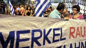 Certains manifestants grecs se sont montrés particulièrement virulents à l'encontre de la chancelière allemande