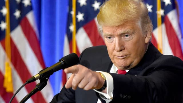 Donald Trump lors de sa conférence de presse depuis son élection, le 11 janvier 2017
