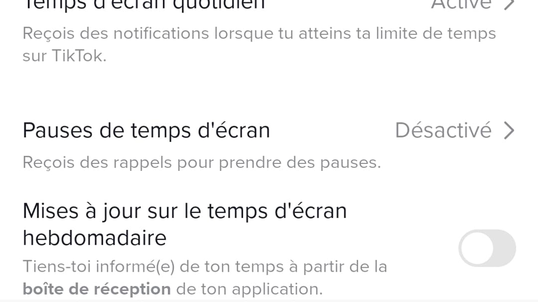 Capture d'écran TikTok Capture d'écran TikTok