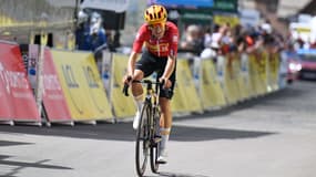 Tobias Johannessen à l'arrivée de la 7e étape du Critérium du Dauphiné