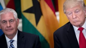Rex Tillerson et Donald Trump, le 20 septembre 2017, à New York. 