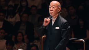 Le compositeur japonais Joe Hisaishi, en concert à Hong Kong en juin 2023.