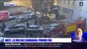 Nice: un char du carnaval prend feu à la halle Spada