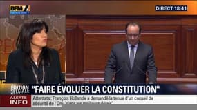 Attaques à Paris: François Hollande réclame une révision de la Constitution