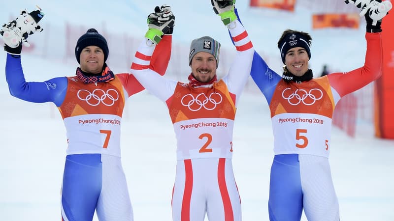 Alexis Pinturault, Marcel Hirscher et Victor Muffat-Jeandet