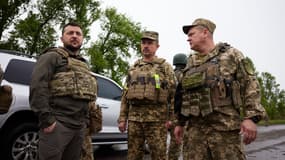 Volodymyr Zelensky en déplacement dans la région de Kharkiv le 29 mai dernier 