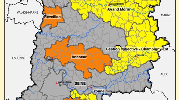 Trois bassins de Seine-et-Marne sont actuellement placés en alerte renforcée.