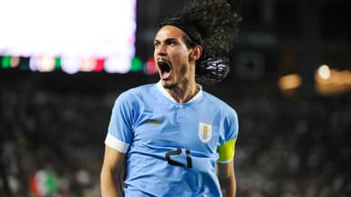 Edinson Cavani avec l'Uruguay en juin 2022.