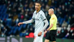Hugo Ekitike avec Reims face au PSG en L1, le 23 janvier 2022