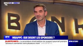 Virgile Caillet (expert en marketing sportif): "Pour les marques, c'est difficile pendant un certain temps de communiquer en utilisant l'image de Mbappé"