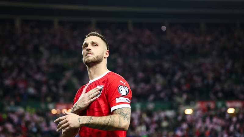 Marko Arnautovic auteur d'un quadruplé avec l'Autriche, 9 octobre 2025